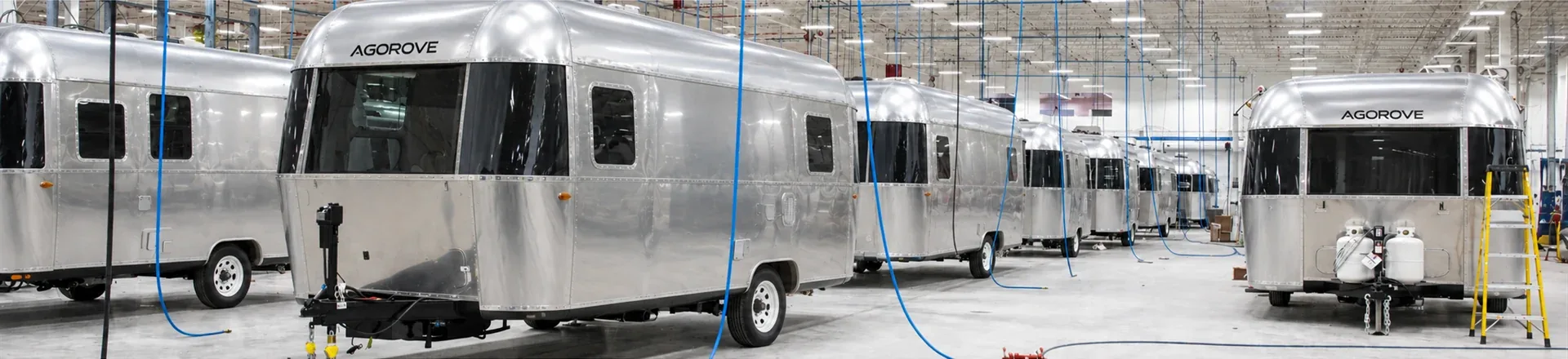 Diner Aero trailers in a workshop